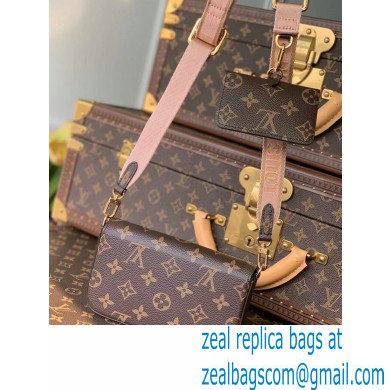 Louis Vuitton Monogram Canvas Felicie Strap  &  Go Bag M80091 Pink 2021